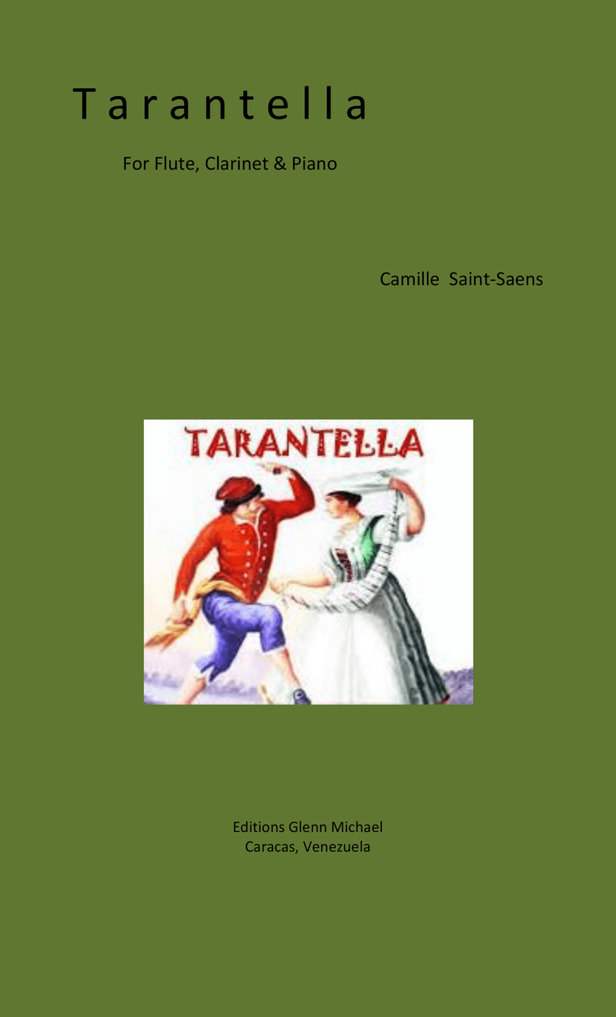 Saint Saens Tarantella for flute, clarinet & piano Small Ensemble scores gallery preview page 1