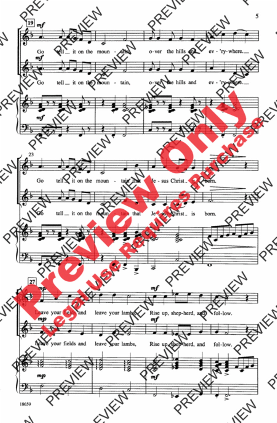 Shepherds, Go Tell! 2-Part scores gallery preview page 4