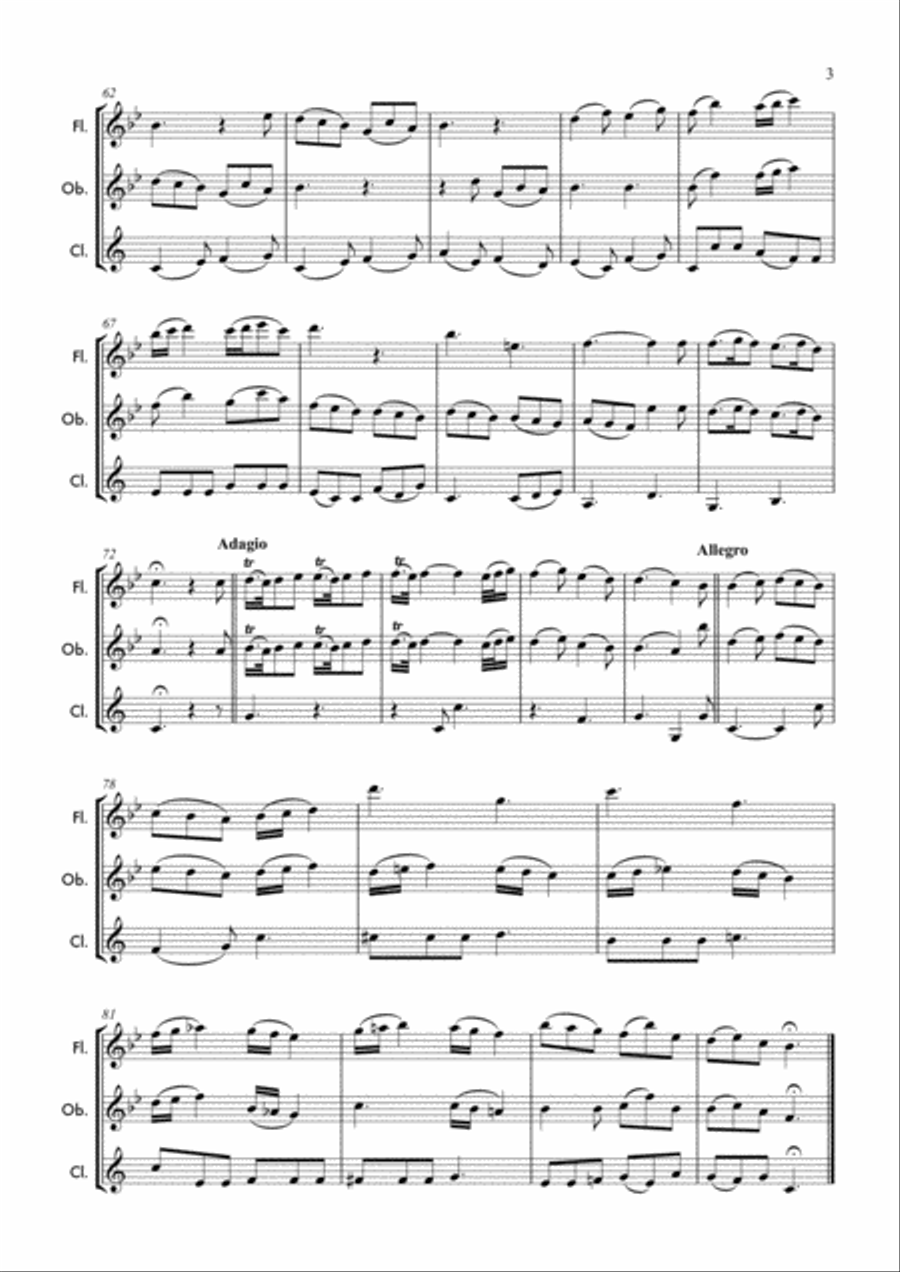 O Lovely Peace from 'Judas Maccabaeus' by George Frideric Handel Woodwind Trio scores gallery preview page 4