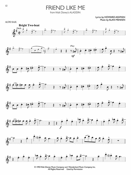 Disney Solos for Alto Sax image number null