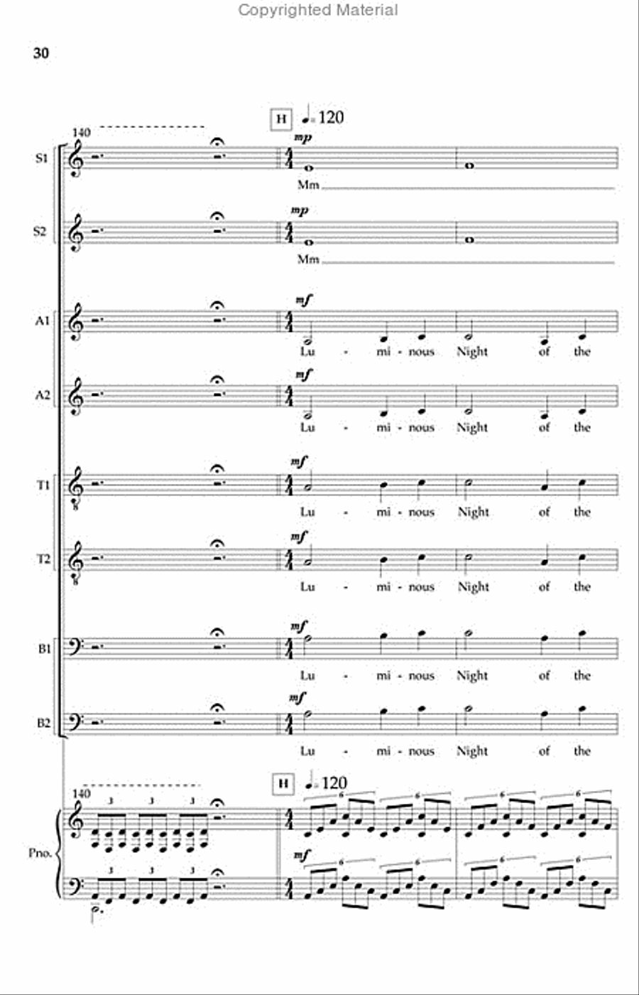 Luminous Night of the Soul (Full Score Only) Choir scores gallery preview page 5