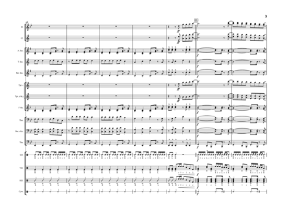 Dj Got Us Fallin' In Love Marching Band scores gallery preview page 3