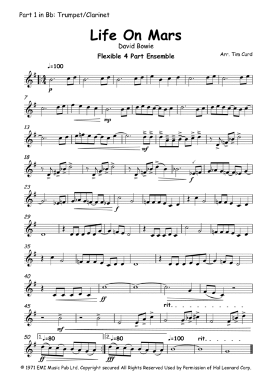 Life On Mars Large Ensemble scores gallery preview page 6