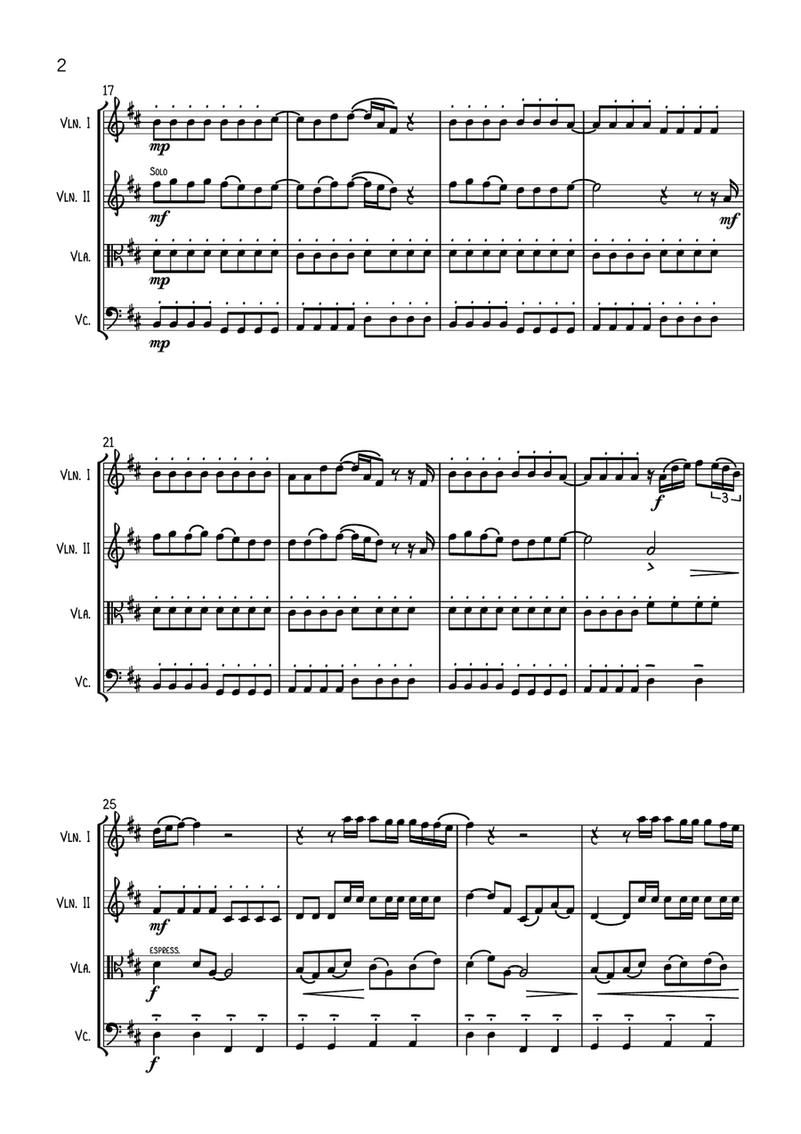 Thinking Out Loud Thinking Out Loud String Quartet scores gallery preview page 2