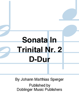 Book cover for Sonata in Trinital Nr. 2 D-Dur