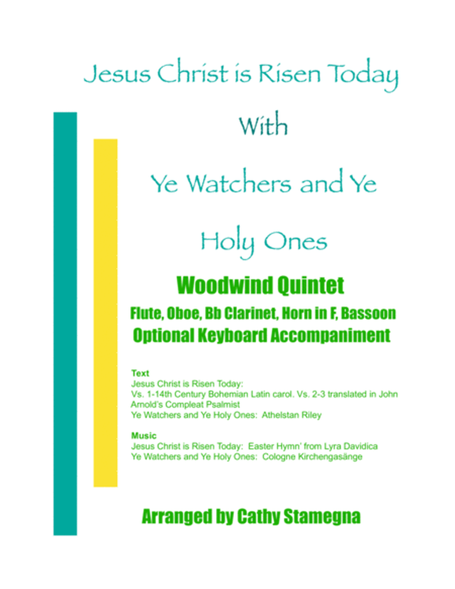 Jesus Christ is Risen Today with Ye Watchers and Ye Holy Ones-Woodwind Quintet (with Optional Acc.) image number null