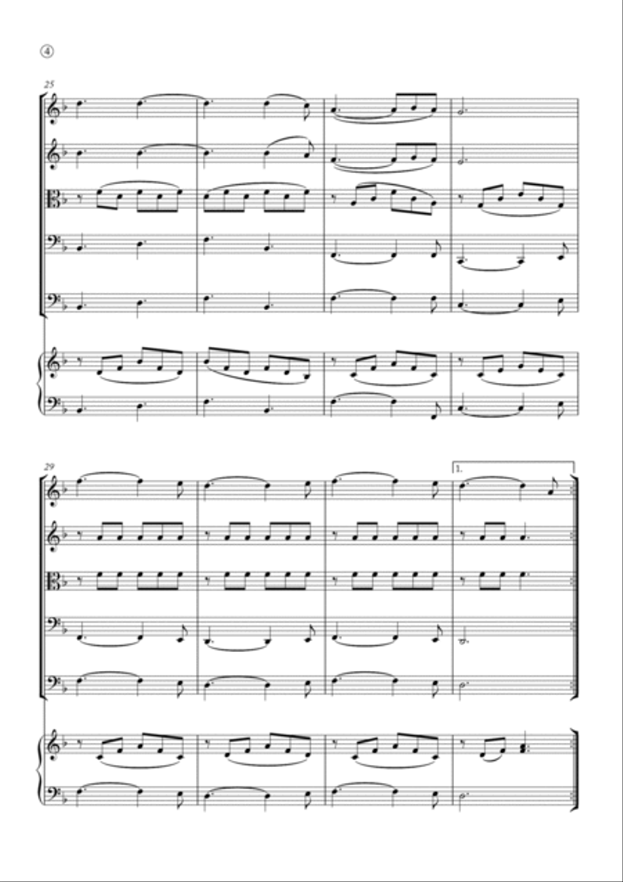 Hallelujah String Quintet scores gallery preview page 4