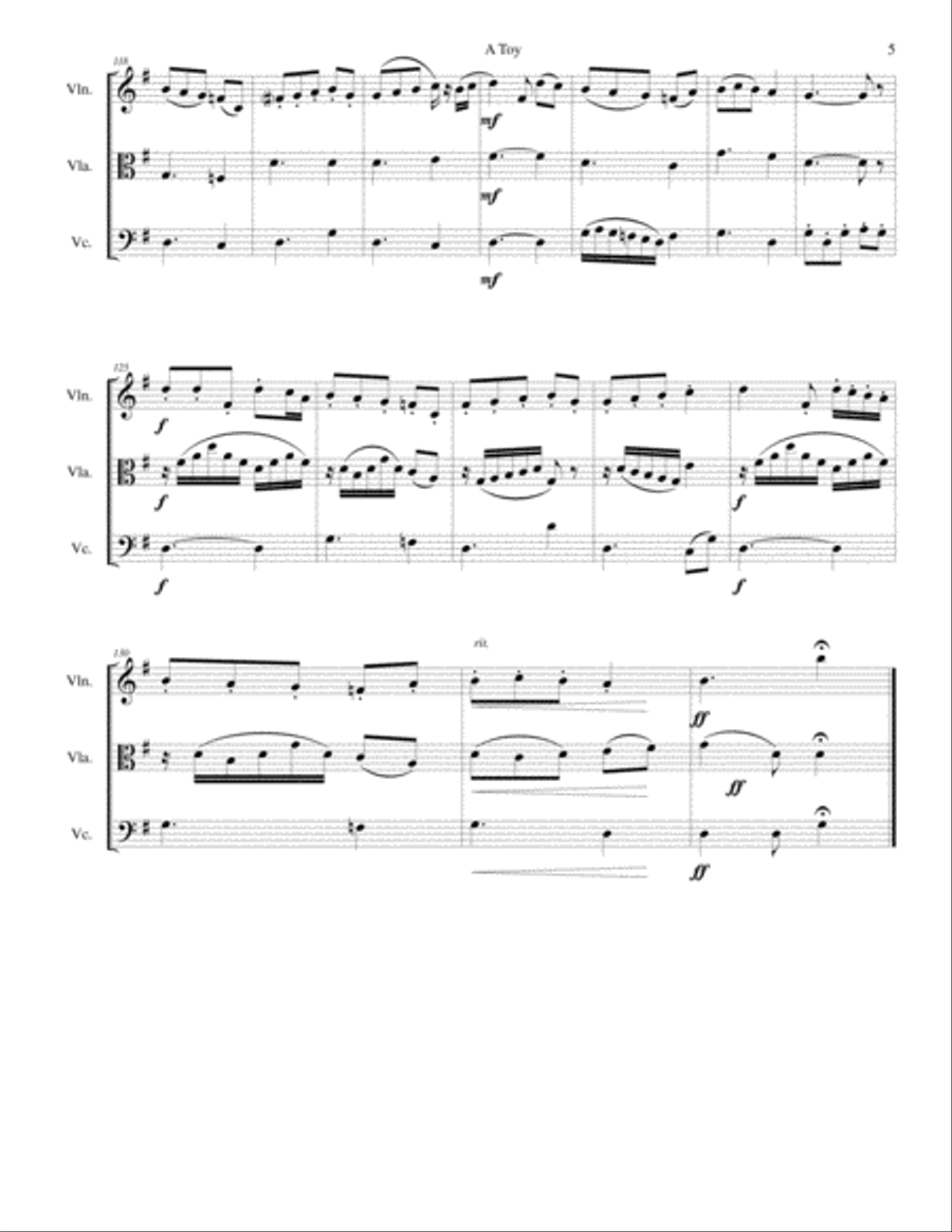 A Toy for string trio String Trio scores gallery preview page 5