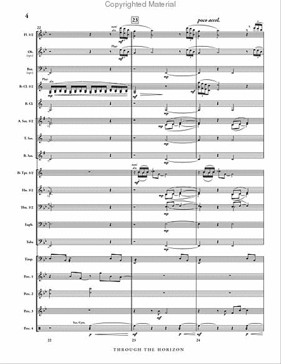 Through the Horizon Concert Band scores gallery preview page 5