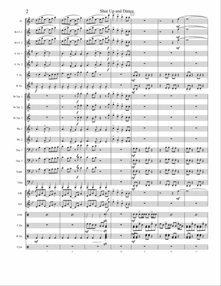 Shut Up And Dance Small Ensemble scores gallery preview page 2