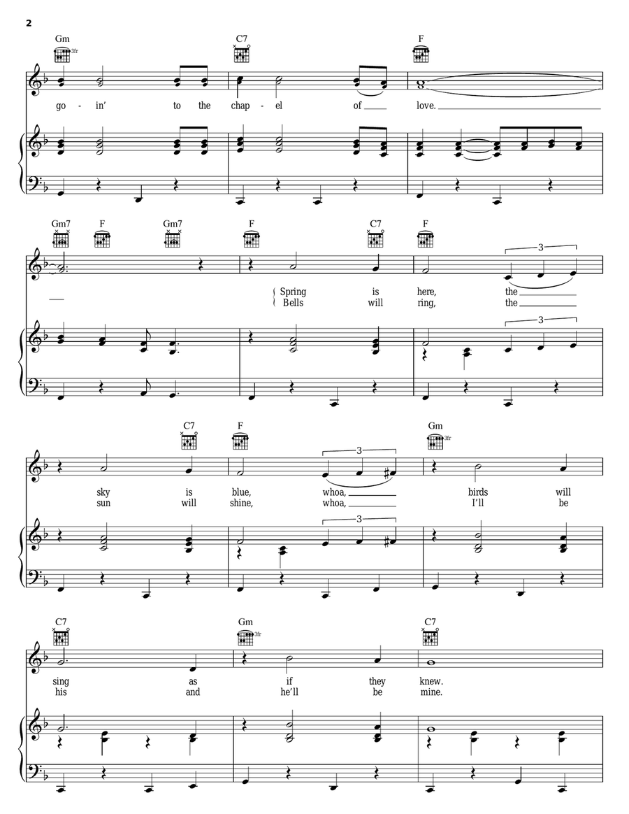 Chapel Of Love Chapel Of Love Piano, Vocal, Guitar scores gallery preview page 2