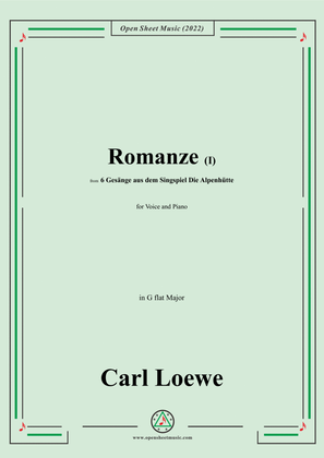 Book cover for Loewe-Romanze(I),in G flat Major,for Voice and Piano