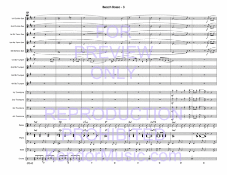 Doug Beach Bossa (Full Score)