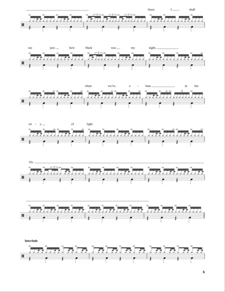 Woman From Tokyo Drum Set scores gallery preview page 5
