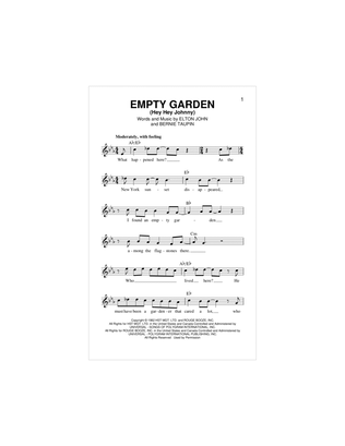 Book cover for Empty Garden (Hey Hey Johnny)