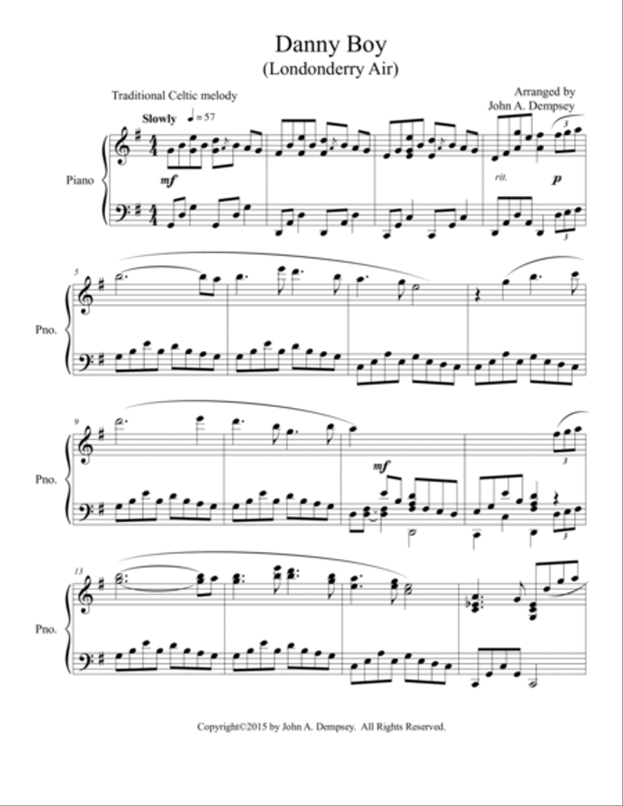 Danny Boy (Celtic Piano) Danny Boy (Celtic Piano) Piano Solo scores gallery preview page 2