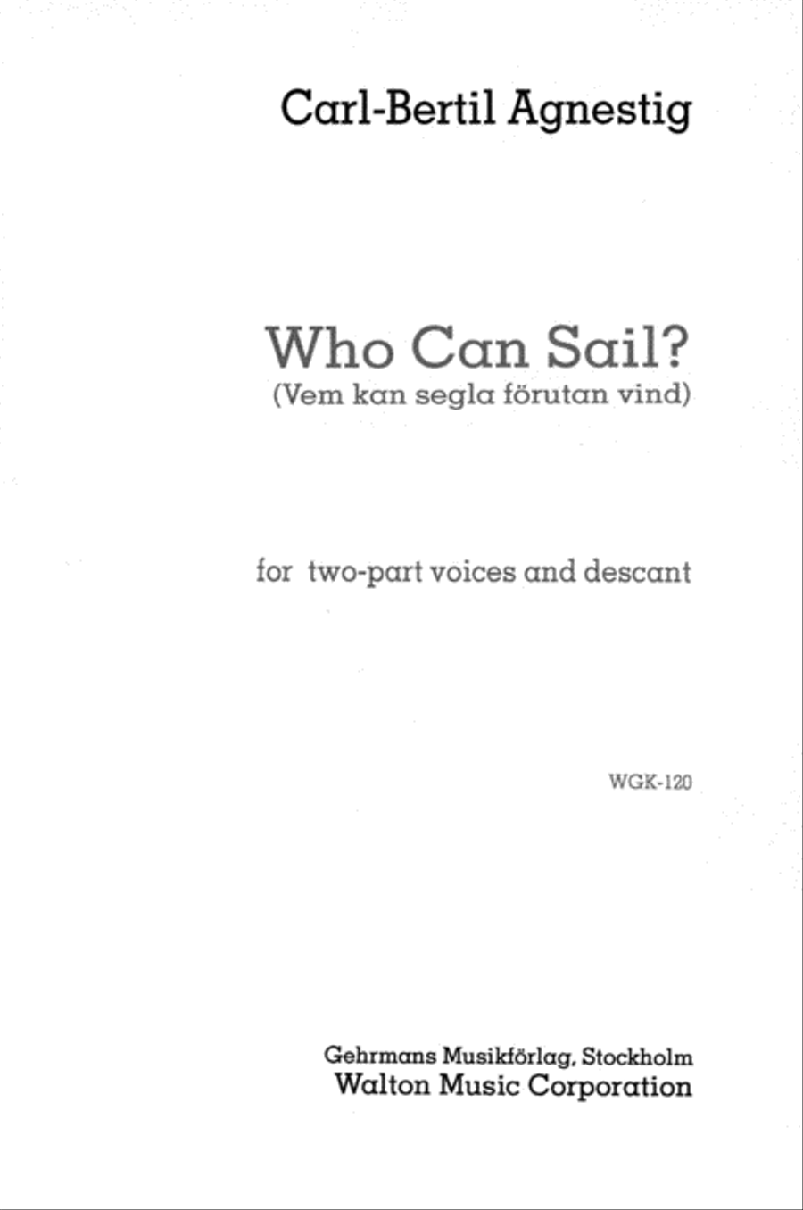 Who Can Sail? 2-Part scores gallery preview page 1