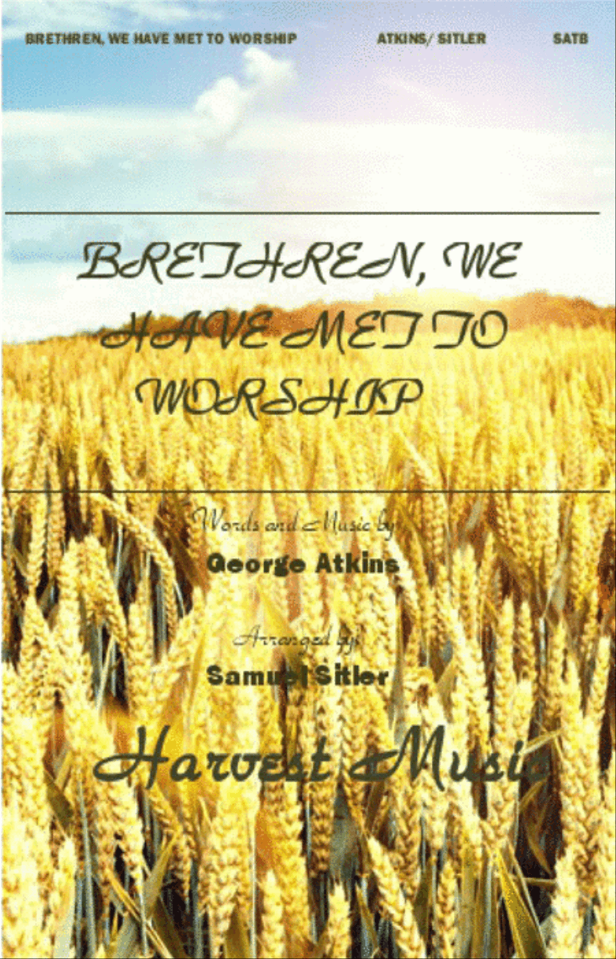 Brethren, We Have Met to Worship 4-Part scores gallery preview page 1