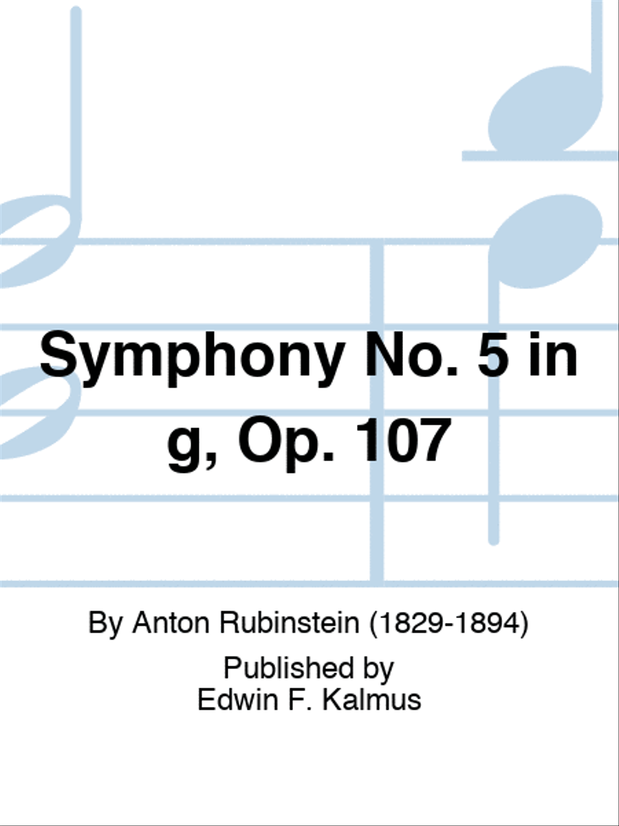 Symphony No. 5 in g, Op. 107 Orchestra scores gallery preview page 1