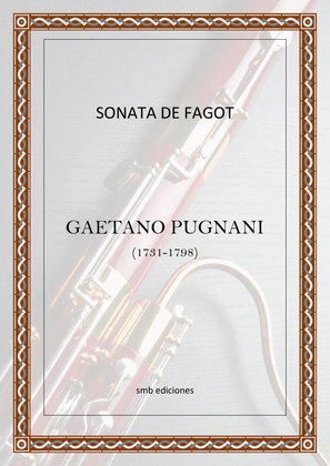 Book cover for Sonata de Fagot. Gaetano Pugnani. by Ovidio Gimenez Martinez