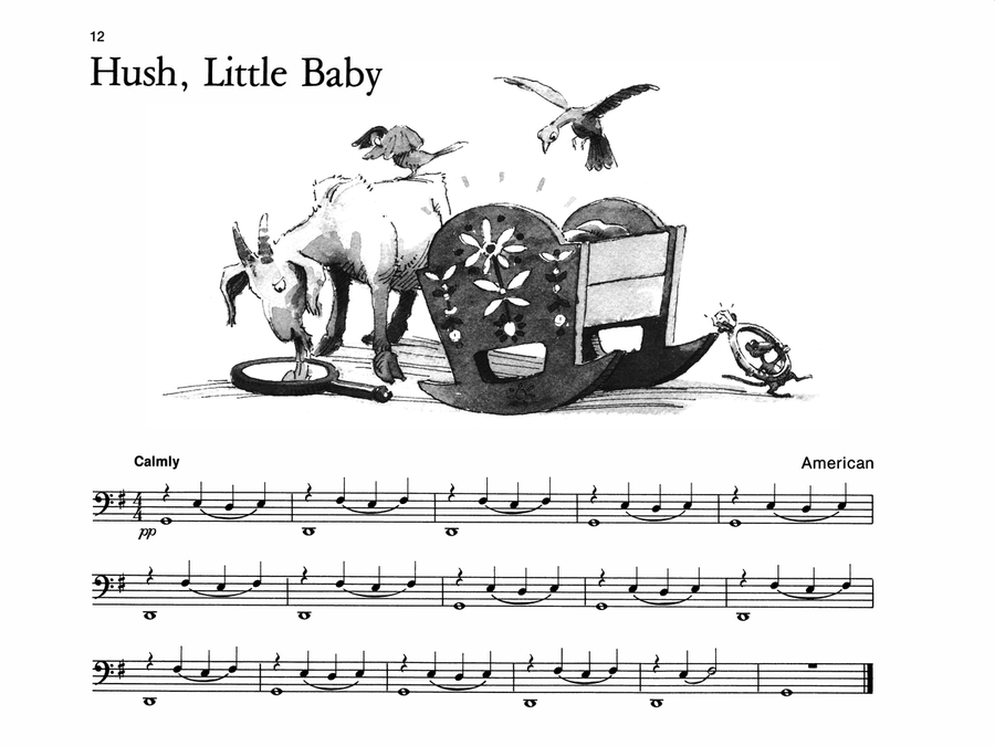 Hush, Little Baby - Piano Solo with Lyrics (with Optional Duet Accompaniments) Piano scores gallery preview page 1