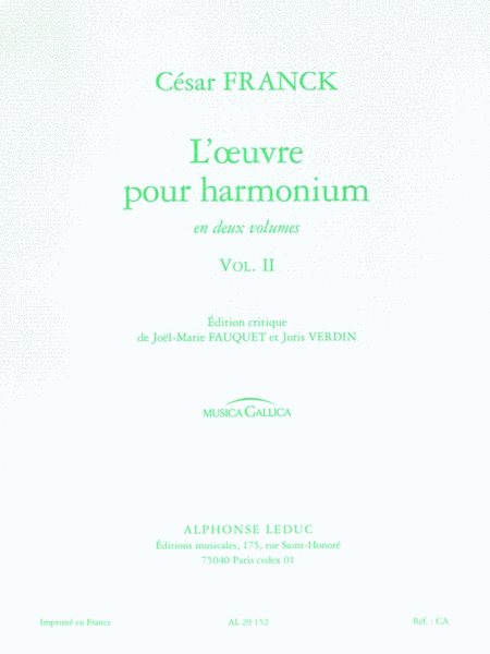 L'oeuvre Pour Harmonium Vol.2 (musica Gallica) (organ)