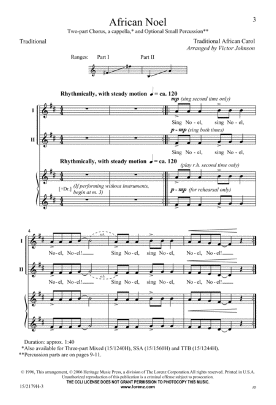 African Noel 2-Part scores gallery preview page 3