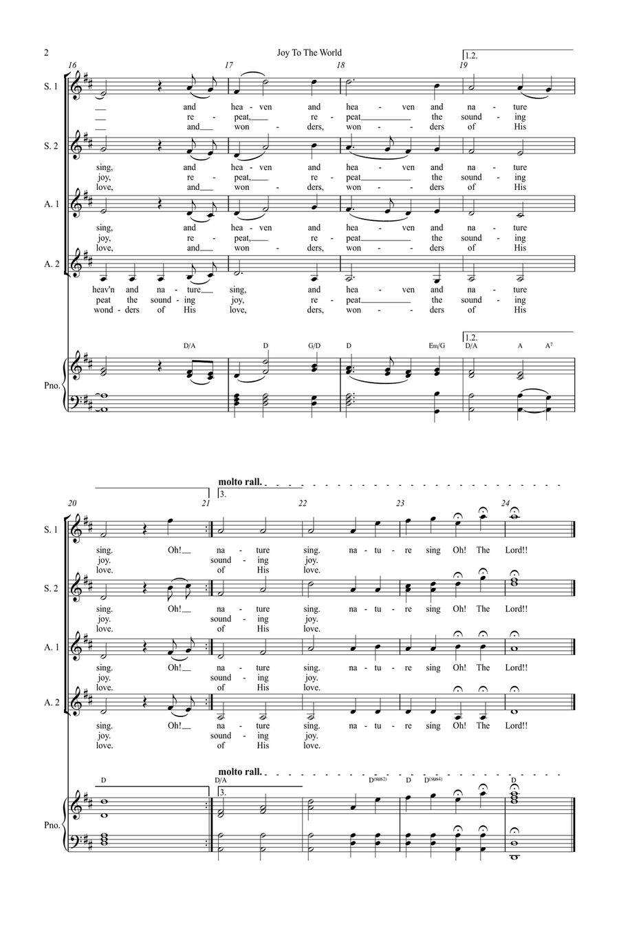 Joy To The World Small Ensemble scores gallery preview page 2
