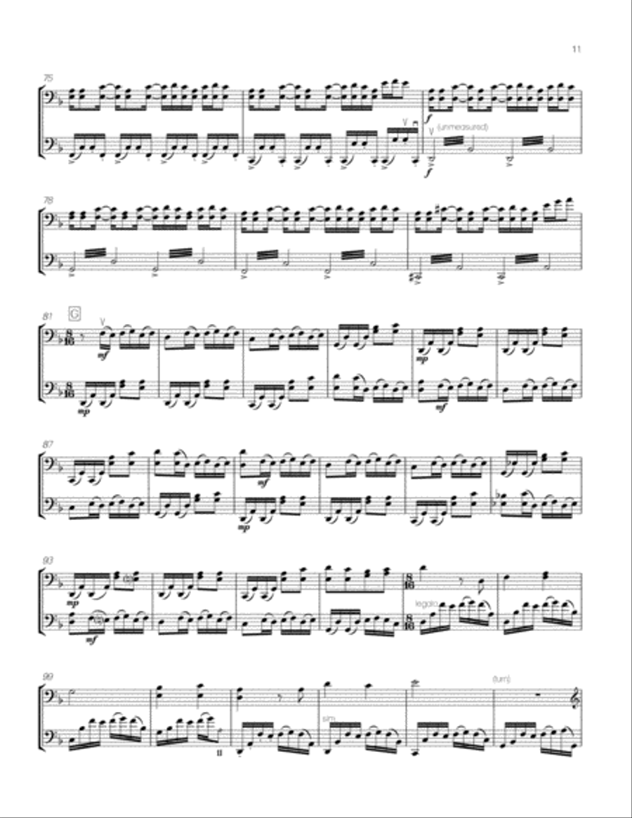 Vortex for Two Cellos String Duet scores gallery preview page 5
