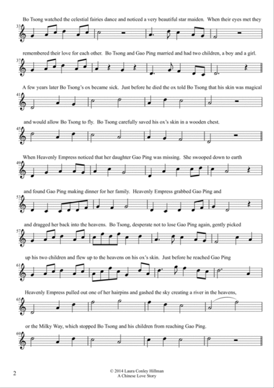 A Chinese Love Story A Chinese Love Story Horn Solo scores gallery preview page 2