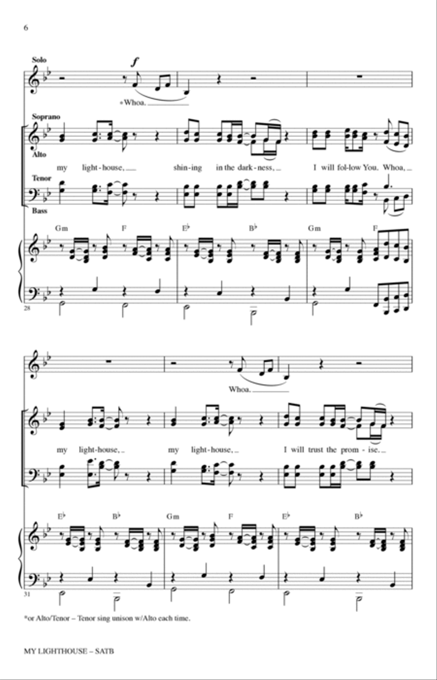 My Lighthouse (arr. David Angerman) 4-Part scores gallery preview page 5