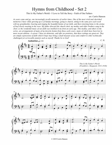 Hymns from Childhood - Set 2 (piano solo) image number null