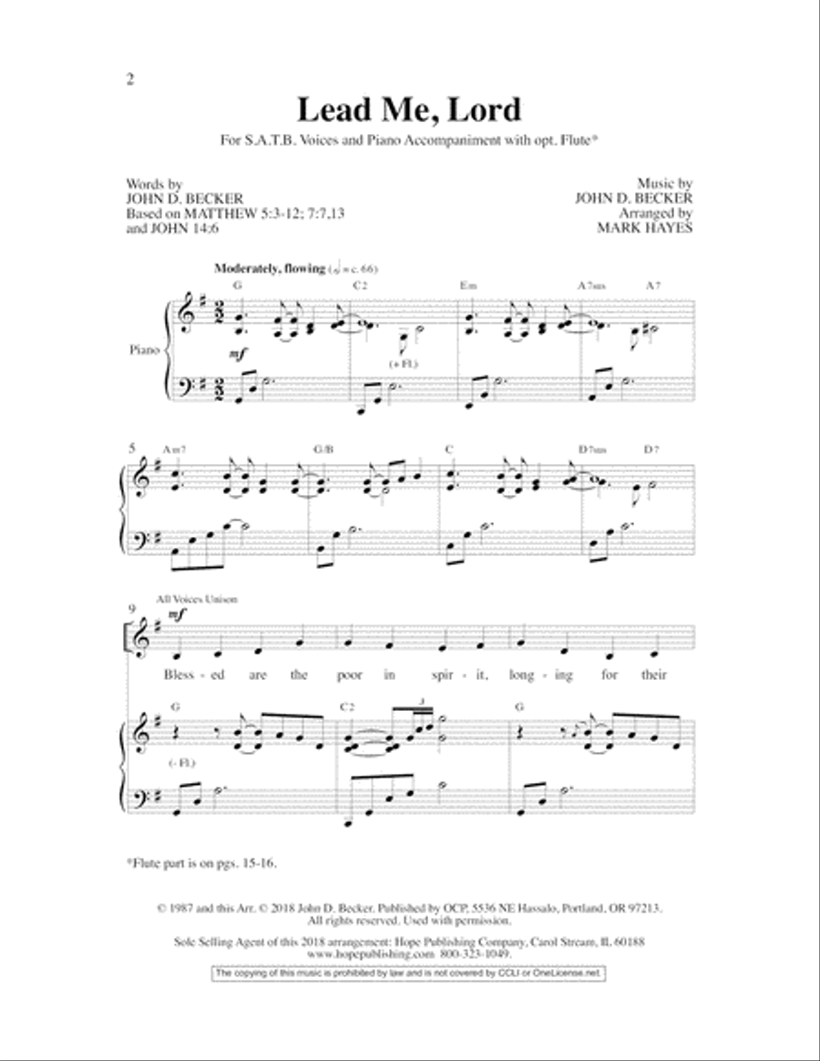 Lead Me, Lord Choir scores gallery preview page 2
