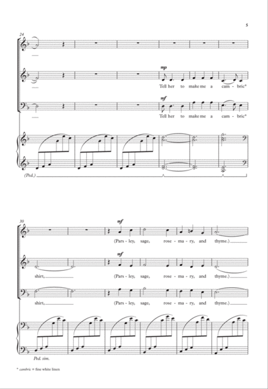 Scarborough Fair Scarborough Fair 3-Part scores gallery preview page 4