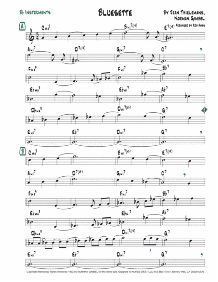 Bluesette Voice scores gallery preview page 3