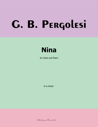 Nina, by Pergolesi, in a minor