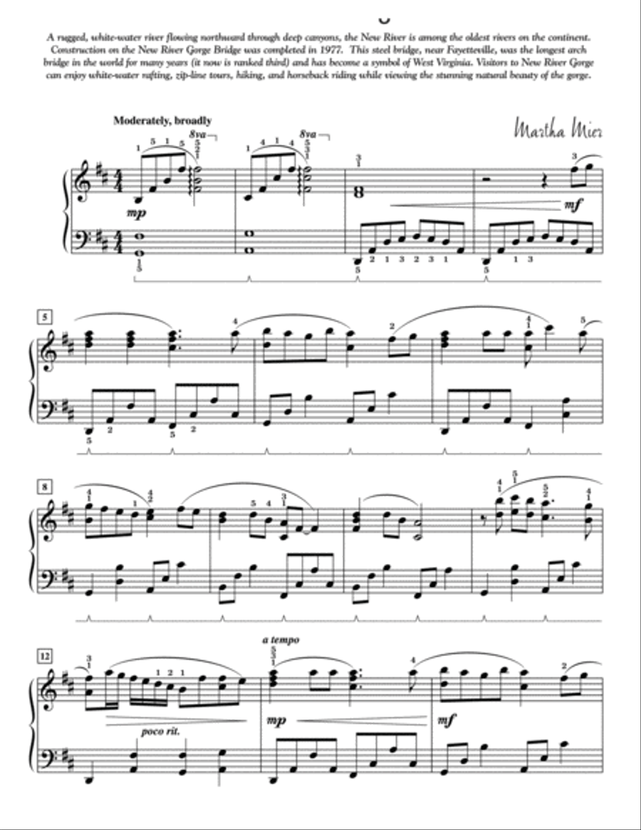 West Virginia -- The Mountain State Piano Solo scores gallery preview page 2