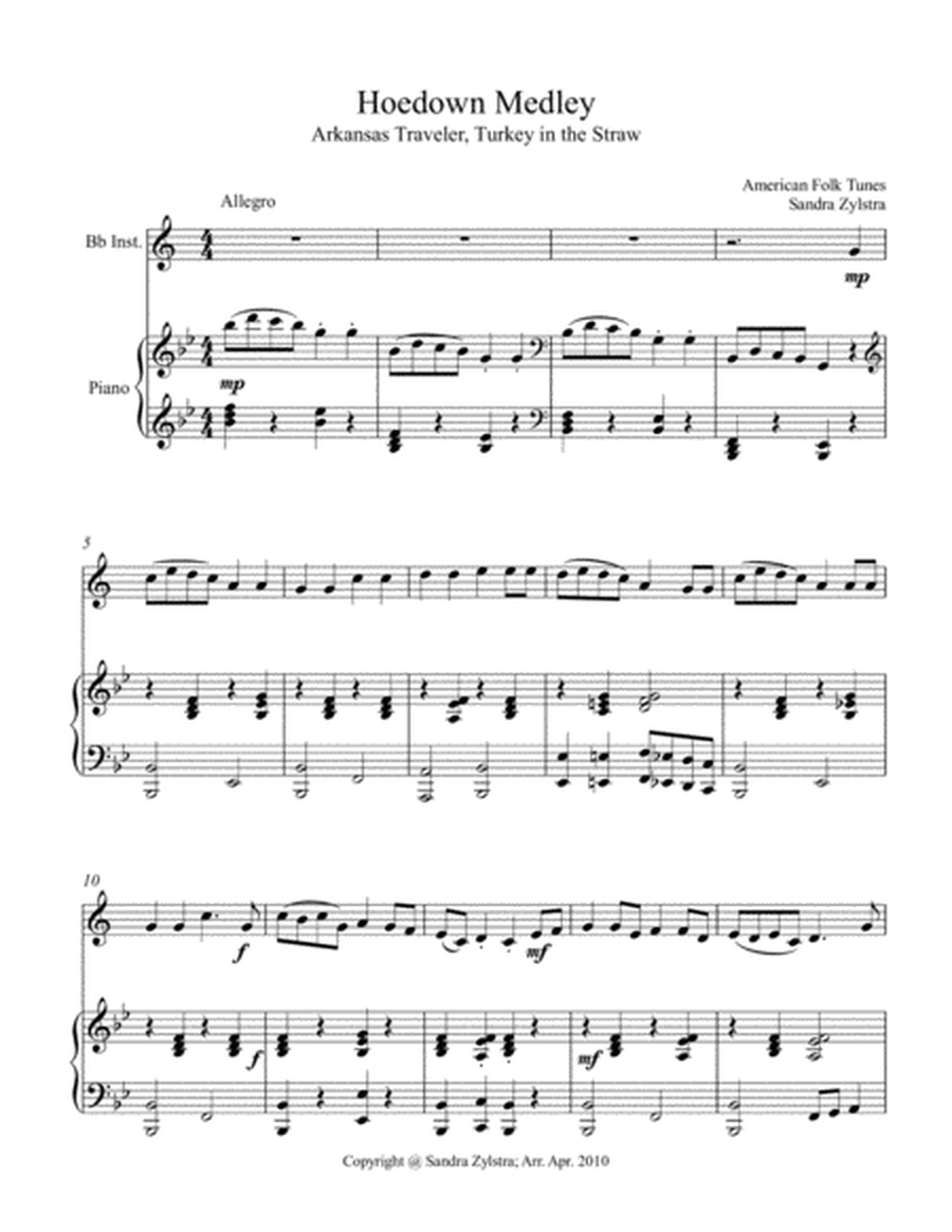 Hoedown Medley (treble Bb instrument solo) image number null