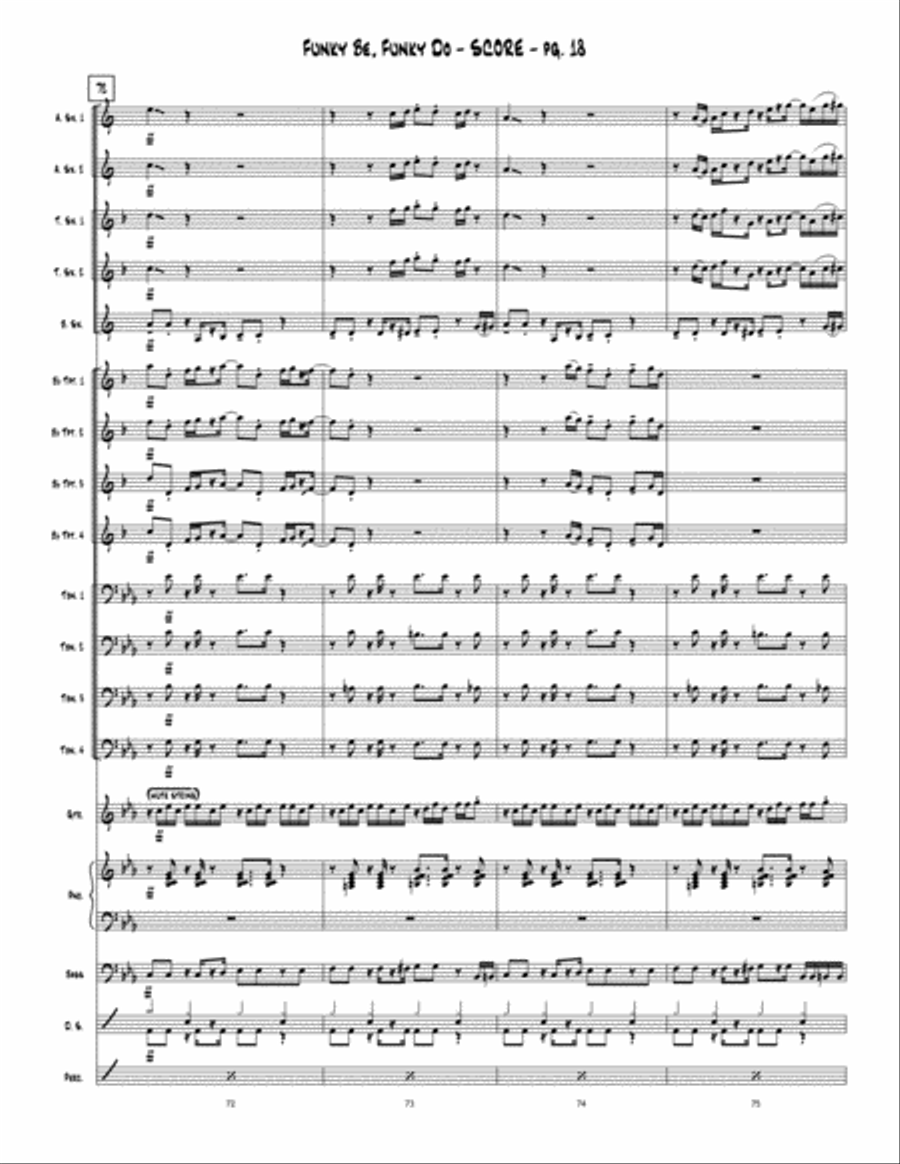 Funky Be, Funky Do Jazz Ensemble scores gallery preview page 19