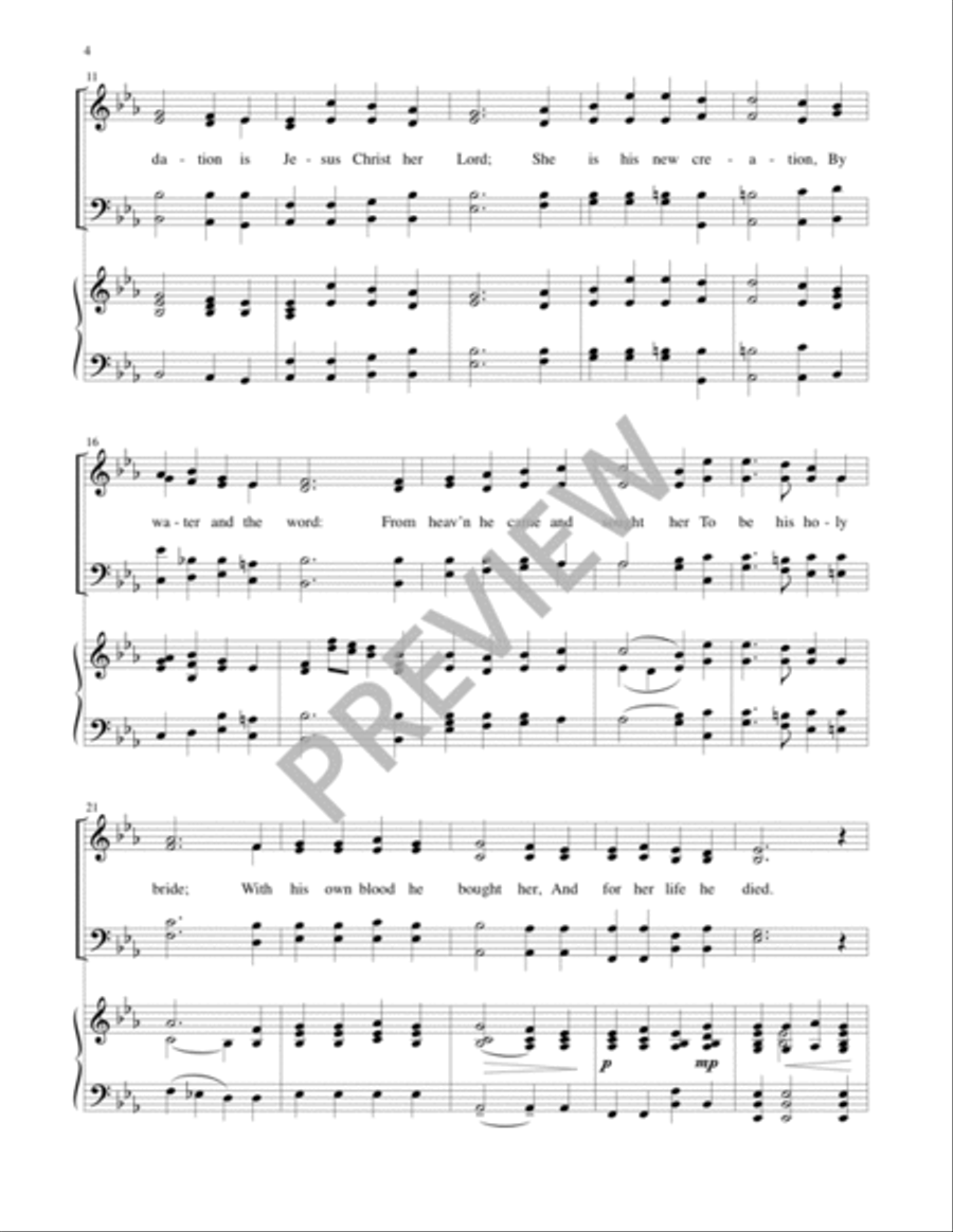 The Church’s One Foundation - Full Score and Parts Trombone scores gallery preview page 5