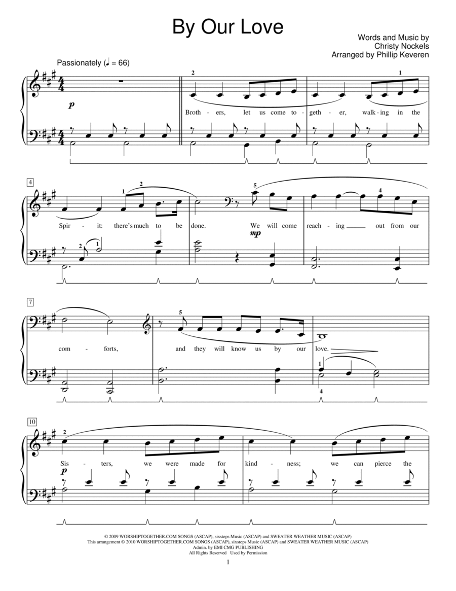 By Our Love (arr. Phillip Keveren) Piano Method scores gallery preview page 1