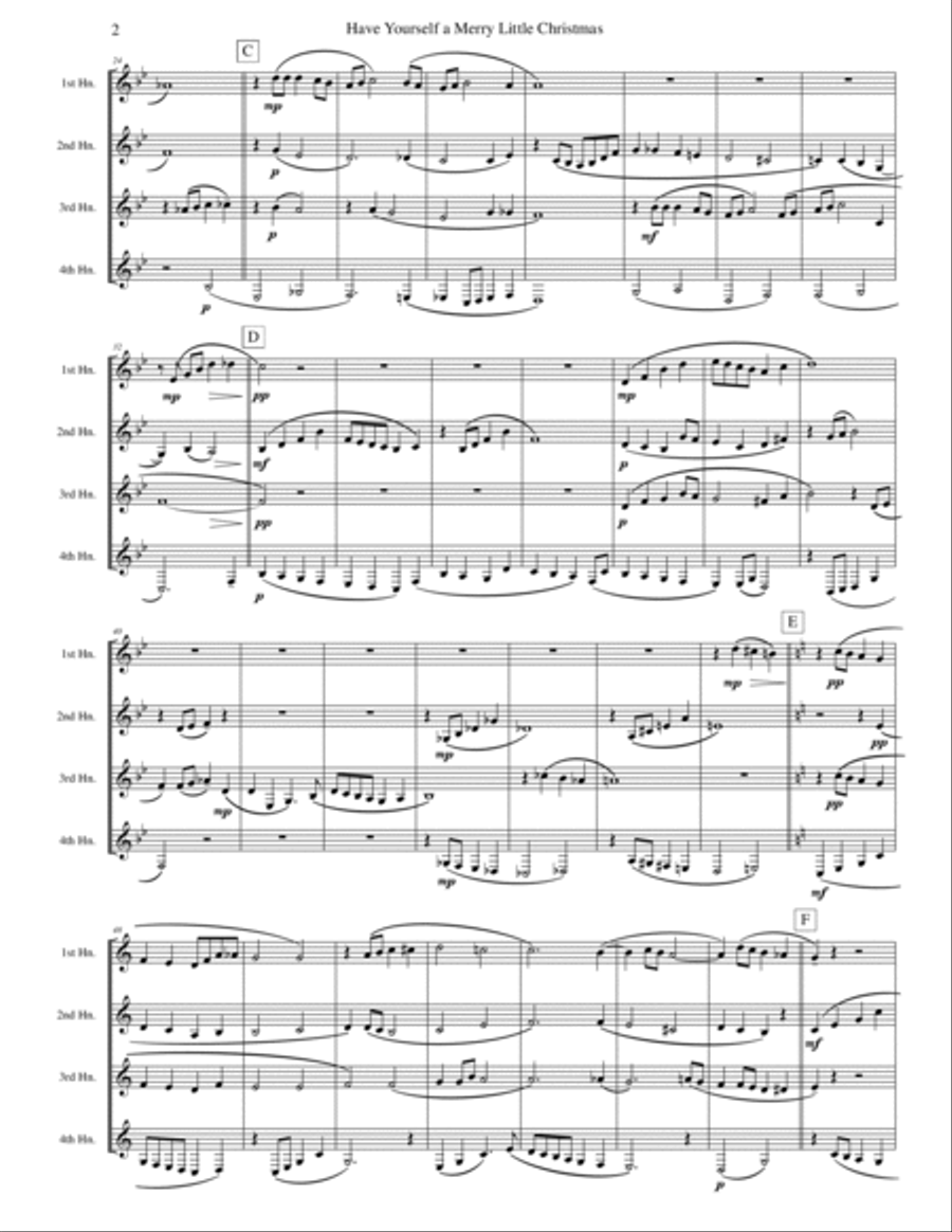 Have Yourself A Merry Little Christmas from MEET ME IN ST. LOUIS Brass Quartet scores gallery preview page 2