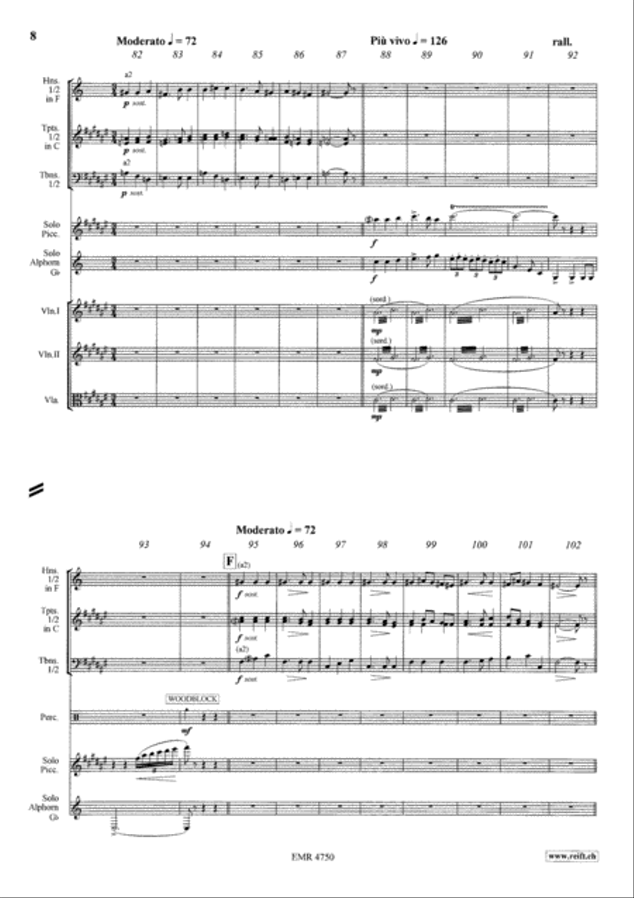 Capriccio Sur Deux Chants Populaires Orchestra scores gallery preview page 8