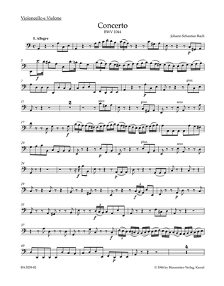 Concerto for Harpsichord, Flute, Violin, Strings and Basso continuo in A minor, BWV 1044 "Triple Concerto"