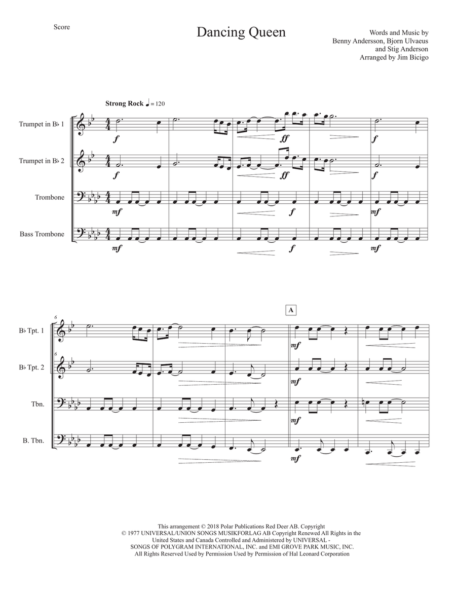 Dancing Queen School and Community scores gallery preview page 1