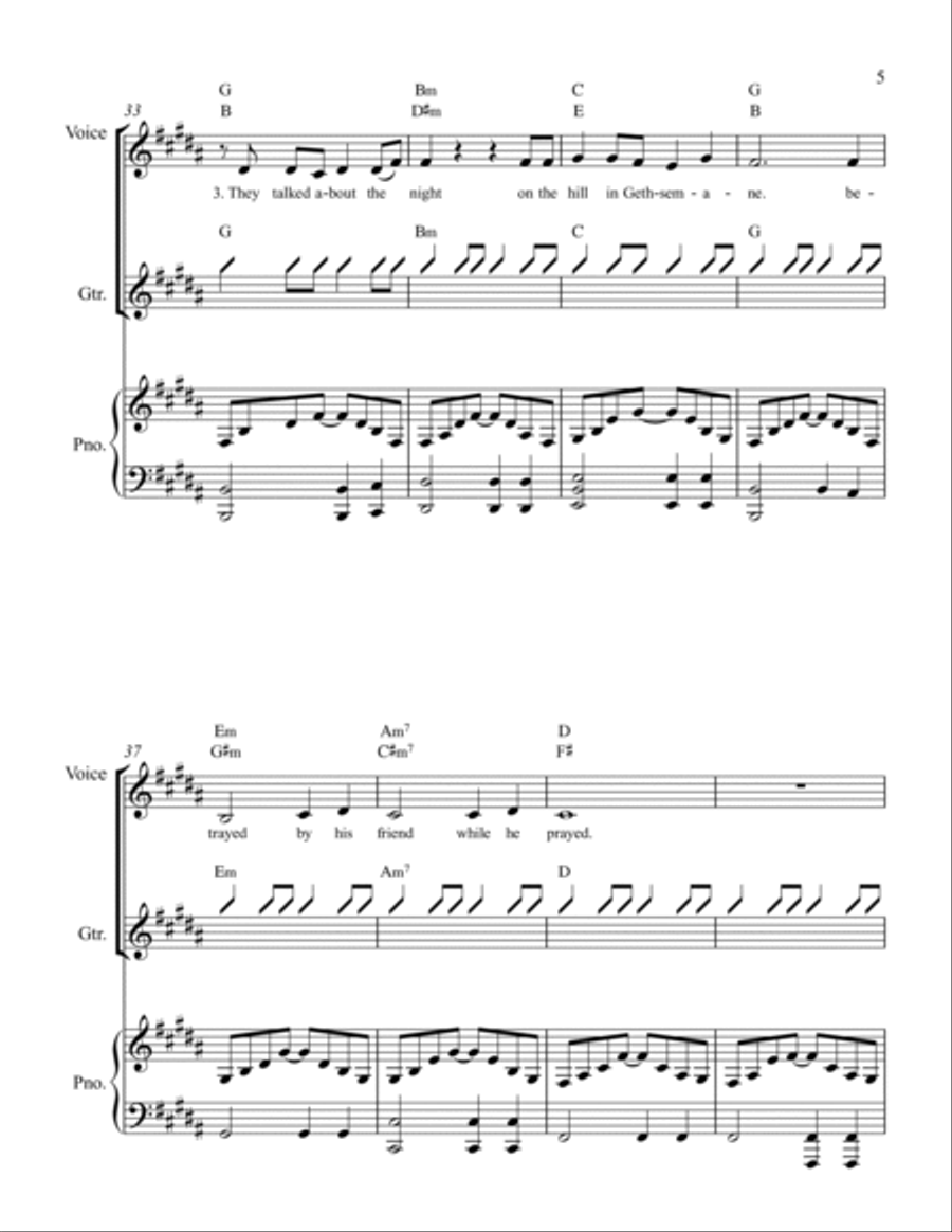 Road to Emmaus Road to Emmaus Piano, Vocal, Guitar scores gallery preview page 5