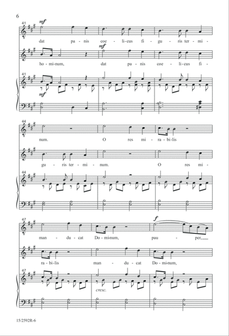 Panis Angelicus Unison Choir scores gallery preview page 6