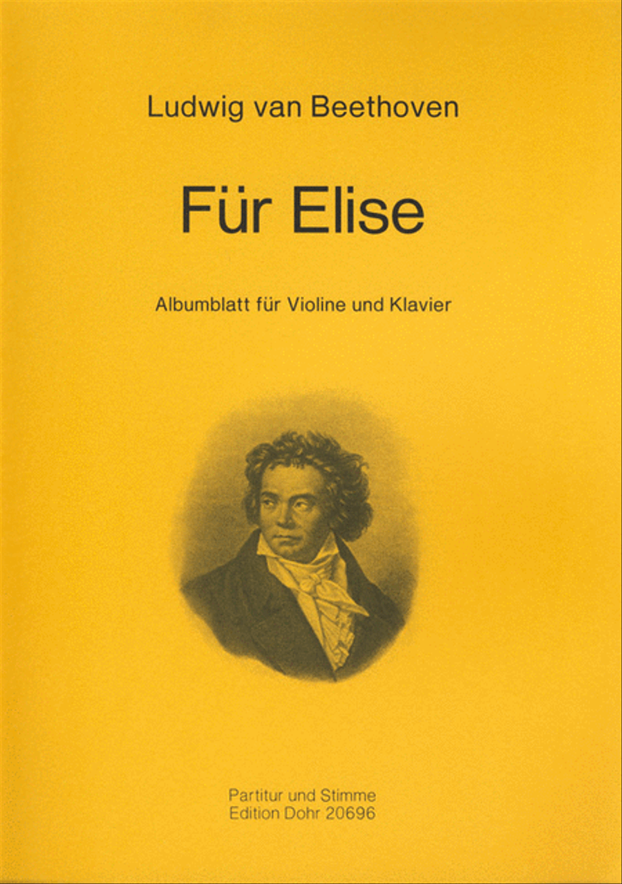 Für Elise -Albumblatt für Violine und Klavier- Violin Solo scores gallery preview page 1
