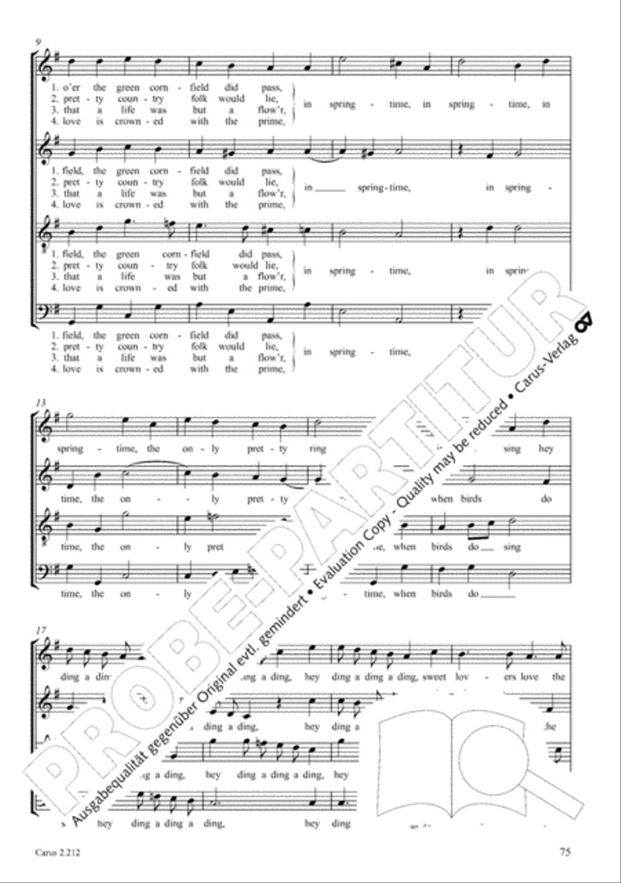 Love songs. Choral collection with CD 4-Part scores gallery preview page 67