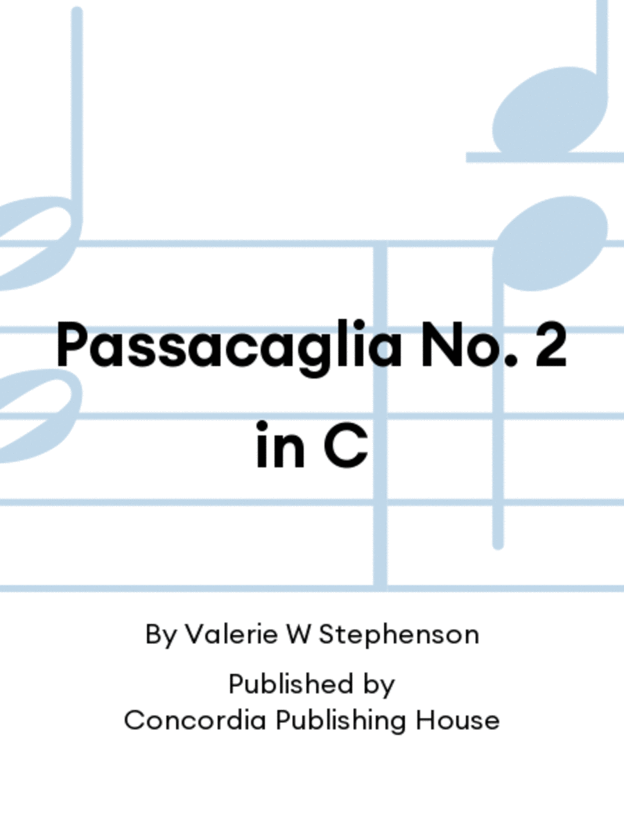 Passacaglia No. 2 in C Passacaglia No. 2 in C Handbell Choir scores gallery preview page 1